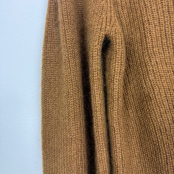 Ba&Sh Tilte Puff-Sleeve Brown Sweater Peter Pan Collar Shoulder Pads Fluffy Sz 0 - Picture 8 of 15